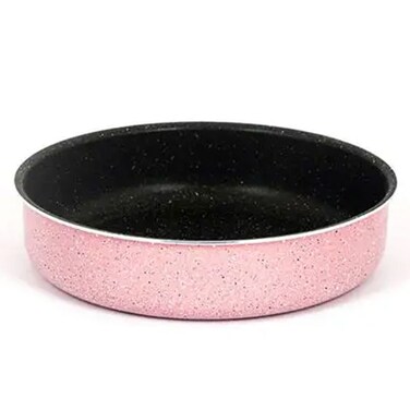 Saif Gallery Granite Oven Tray, 22 cm, Round - Pink