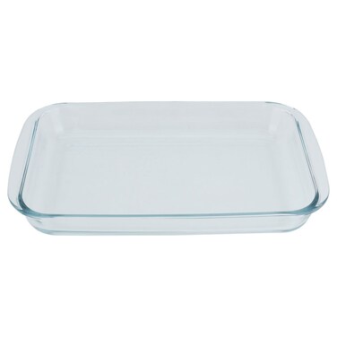 Glass Baking Dish, 2.9 cm, Rectangular - Transparent