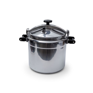 Vulcano Aluminum Pressure Cooker, Al Saif Gallery, 30 Liters - Silver