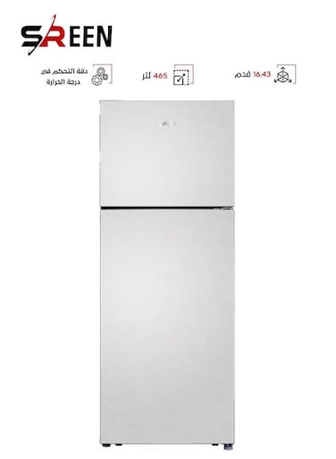 ثلاجة باب مزدوج 16.43 قدم 465 لتر 100 وات SRTM-465NF فضي
 (غير شامل التركيب)