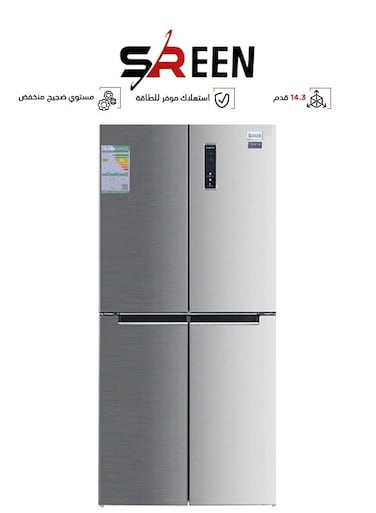 ثلاجة - 4 أبواب - انفرتر - ستانلس ستيل - 14.3 قدم مكعب - 405 لتر - فضي - SRCD560NF ... 305 كيلو وات SRCD560NF فضي
 (غير شامل التركيب)