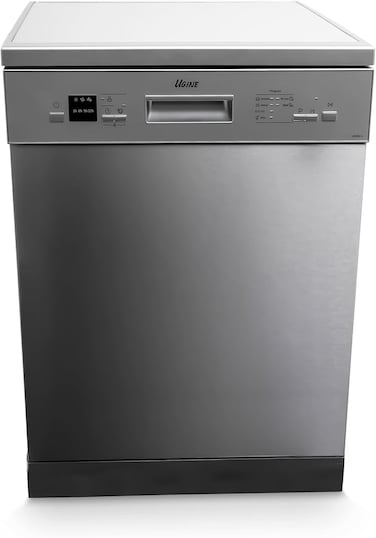 Ugine Dishwasher, 14 Position Capacity, Multi Programs, Silver - UDWM14-S