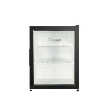 Super General Single Door Display Fridge 64L Glass Door Black KSGSC79EM