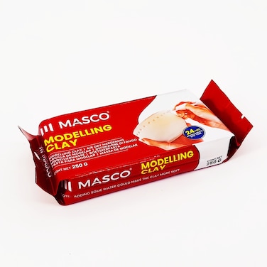 MASCO Air Dry Hardening White Modelling Clay, 250g