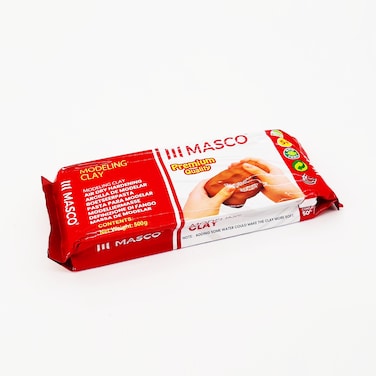 MASCO Premium Quality Brown Air Hardening Modelling Clay, 500g