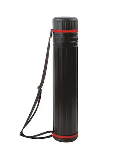 Expandable Chart Tube 40&ndash;70 cm, Poster Holder with Strap, Durable Plastic Case