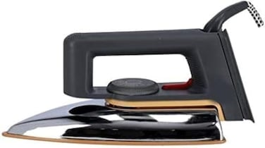 مكواة جافة 1200 واط من ريفورا - لوحة القاعدة بطلاء مانع للالتصاق وتحكم ترموستات قابل للتعديل، ضوء مؤشر، مثالية لجميع انواع الملابس RE-172