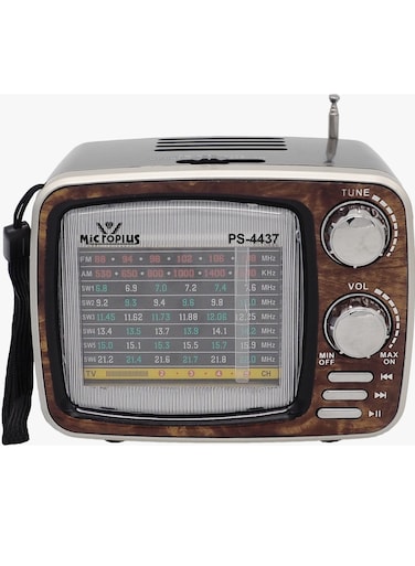 مايكروبلس راديو بلوتوث محمول متعدد الوظائف مع USB-SD-FM-AUX-TF - وظيفة قابلة للشحن PS-4437