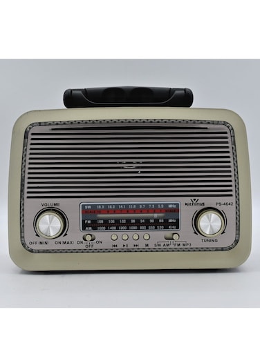 مايكروبلس راديو FM بلوتوث مع إضاءة LED مدمجة ووظيفة USB / AUX / MP3 / بطاقة SD 4 وات PS-4642