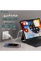 شاحن جداري ليفوري بتقنية GaN للشحن السريع بمنفذ USB-C ومنفذ USB مع سلك شحن وبقوة 25 واط - أبيض