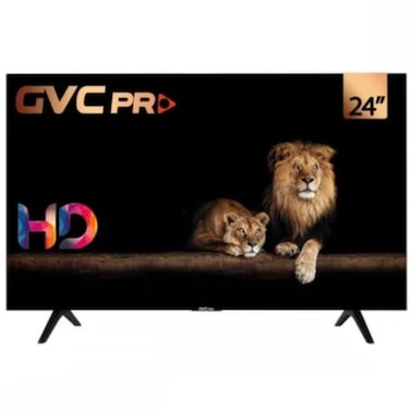تلفاز LED 24 بوصة بجودة HD مع جهاز تحكم، حامل حائط، منافذ HDMI وUSB وAV، منفذ سماعة، مدخل صوت للكمبيوتر، VGA. تقنية توفير الطاقة وصوت ديناميكي. موديل: GVC-24TAF5000.