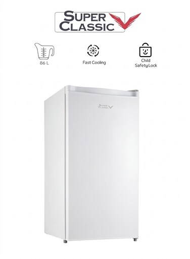 سوبر كلاسك ثلاجة باب واحد 3 قدم 86 لتر أبيض (SPC-95W)