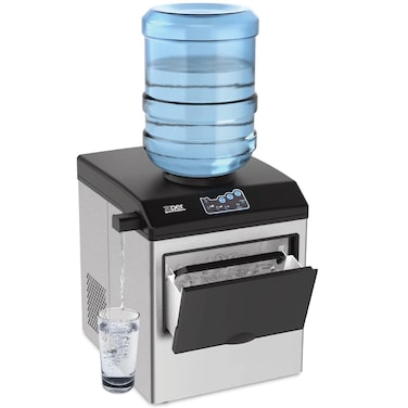 Xper Ice Maker With Water Dispenser 1.6 liters, Bottle-Operated, Steel, XPIM-40SS