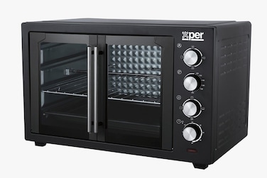 Xper Electric Oven With Fan, Double Door, 60 Liters, 2000W, Black, XPTO60L-24