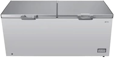 GS General Supreme GSHF1062HS Chest Freezer, 2 Doors (25 Feet, 708 Liters), Silver-Grey (Installation Not Included)