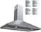 GS General Supreme Wall Compact Suction With Pyramid Design Chimney 90cm, Suction Rate 1000 M3/H, 3 Speed Propeller, Stainless Steel (Installation Not Included)