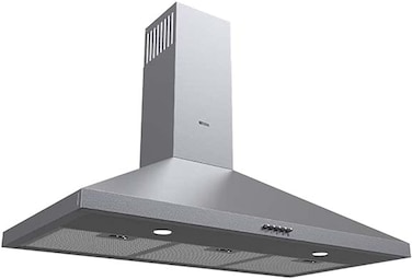GS General Supreme Wall Compact Suction With Pyramid Design Chimney 90cm, Suction Rate 1000 M3/H, 3 Speed Propeller, Stainless Steel (Installation Not Included)
