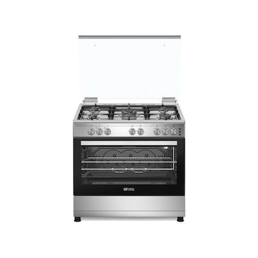 General Supreme Gas Cooker 5 Burner Cast Iron, 90X60, Full safety, Steel (Installation Not Included)