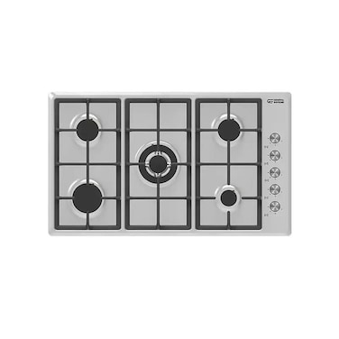 General Supreme Built-in Hobs Gas 90CM 5 Burner, Cast Iron, Full Safety, Turkey (Installation Not Included)
