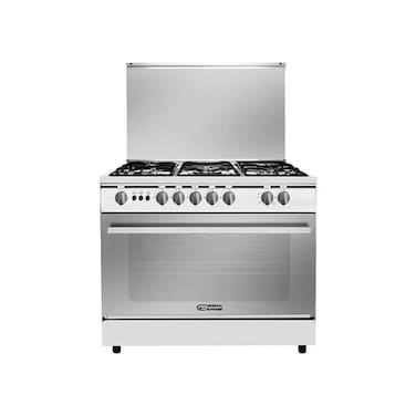 General Supreme Gas Cooker, 5 Burners 80*55cm, Full Safety, Steel, Made In Egypt  - GS8055FRGS -  (Installation Not Included)