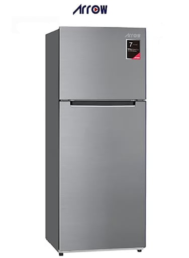 ثلاجة ارو ذات البابين، 11.7 قدم مكعب، 334 لترًا مع رفين، بدون تجميد، فضية، RO2-530NF (لا يشمل التركيب)