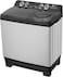 غسالة أرو نصف أوتوماتيكية بحوضين، تركيب سريع وسهل، سعة 14 كجم، رمادي غامق، RO-15TTB