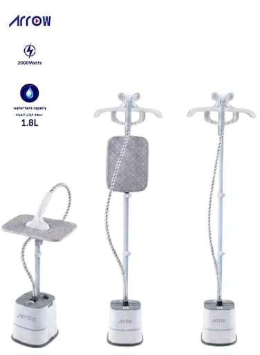 Arrow Garment Steamer 2000W, 1.8L Water Tank with 10 Fabric Modes &amp; Fast 45s Heat-Up - RO-18GSH