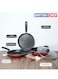 4 Piece Nonstick Cookware Jumbo  Set   26cm Tawa , 24cm Fry Pan, 24cm Kadai   Insulated Handle Powered with Premium Grip