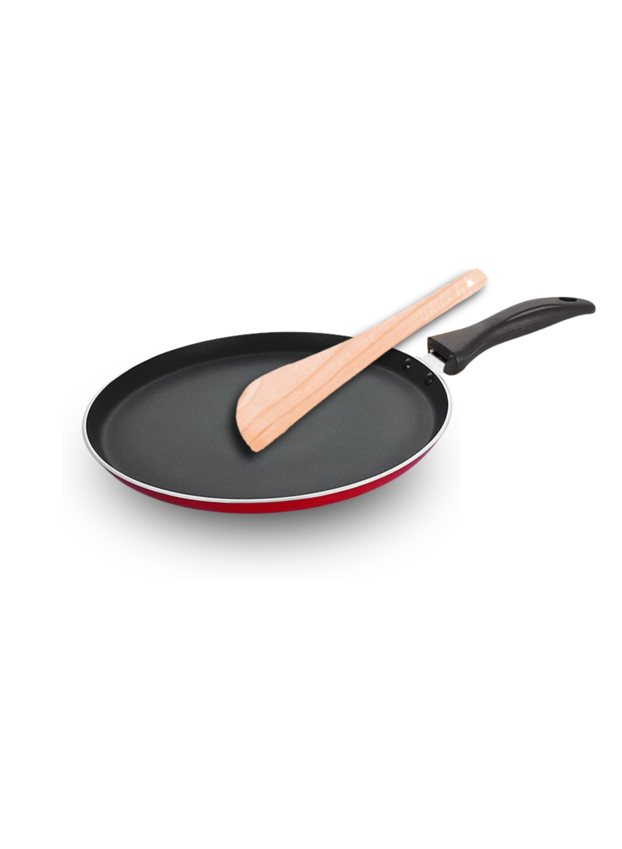 British Chef Nonstick Tawa 26cm Insulated Handle with Premium Grip   Easy Rotation & Seamless Handling