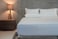 Gentelle Hotel Quality CVC Cotton Fitted Sheet &ndash; 200x200cm + 35cm Deep Pocket &ndash; White Stripe Design &ndash; 250 Thread Count &ndash; Soft &amp; Durable Bedding
