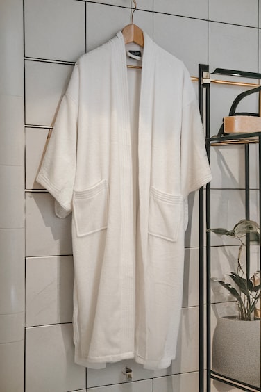 Gentelle Hotel Premium Bathrobe - Velour Style - 100% Cotton - White