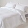Gentelle Cotton Hotel Stripe Duvet Cover Set &ndash; 6 Piece Soft &amp; Cozy Bedding &ndash; King Size &ndash; White &ndash; Fits 200x200 cm Mattress
