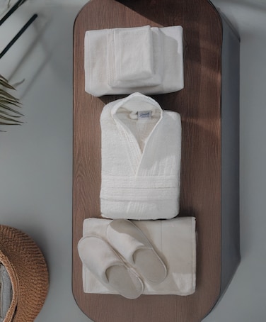Gentelle 7 Piece Bathrobe Set - Luxury 100% Cotton Hotel-quality Bathrobe Set