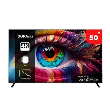 دورا سات شاشة ذكية مقاس 50 بوصة، بدقة 4K، Wi-Fi (DST50U)