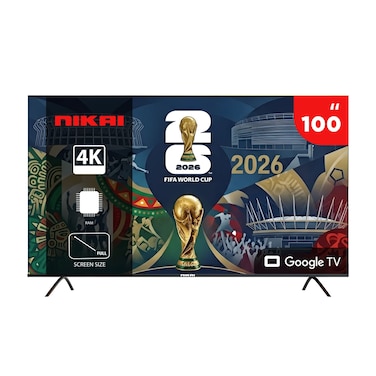 نيكاي، تلفزيون ذكي 100 بوصة، بدقة ‎4K UHD، نظام تشغيل جوجل تي في، 120 هرتز، 100NIKGOOGLE