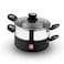 2 in 1 Cooking Pot With Glass Lid, 20cm Multi-Purpose Steamer &amp; Cookware   Non-Stick Base   Stainless Steel Steamer Insert   Heat-Resistant Handles   Induction &amp; Gas Stove Compatible