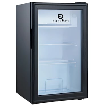 Fujika Pro Mini Bar Glass Door Cooling Refrigerator 3 Cft. Black - FJ-301