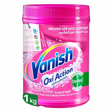 Vanish Oxi Action Fabric Stain Remover Powder 1kg - Coloured &amp; White Clothes