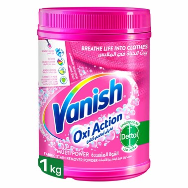 Vanish Oxi Action Fabric Stain Remover Powder 1kg - Coloured &amp; White Clothes