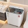 هام، غسالة، حوضين، 5 كيلو، لون أبيض، HWM5000-25N