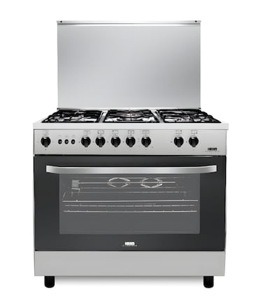 هام فرن غاز 5 عيون 55*80 سم استيل (HM80GF-25)