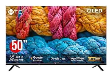 ام تي سي  شاشة 50 بوصة QLED   GOOGLE  TV سمارت QMT50UH700GO