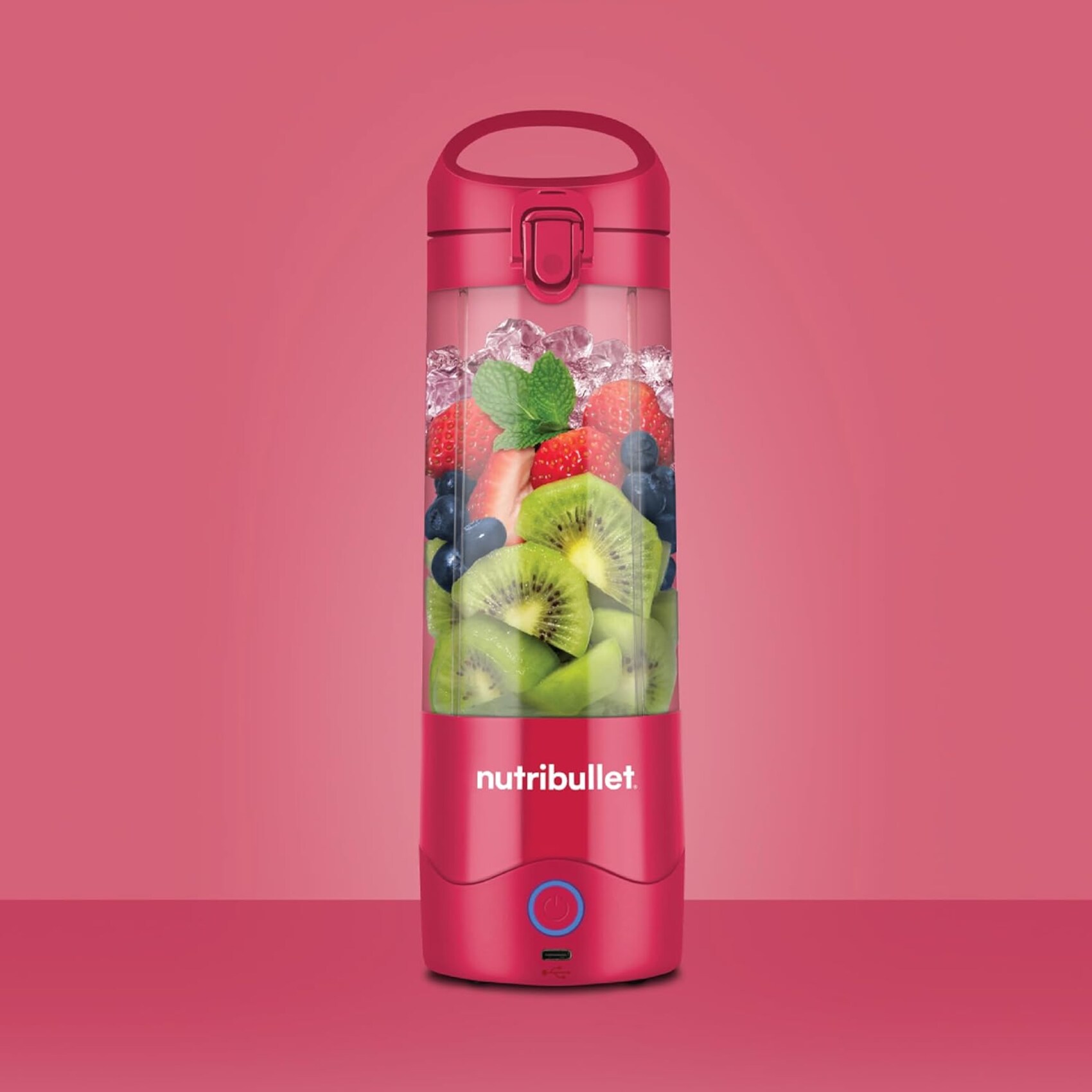 Blender Portable Nutribullet - 475ml Tritan Sans BPA - Lame Acier Inox - USB-C - Magenta