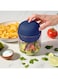 Nutricook Choppi Cordless Rechargeable Chopper, Pulse &amp; Steady Modes, 500ml BPA Free Tritan Cup, 4000mAh Battery, SS 304 Quad Blade, CH600, Blue