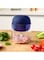 Nutricook Choppi Cordless Rechargeable Chopper, Pulse &amp; Steady Modes, 500ml BPA Free Tritan Cup, 4000mAh Battery, SS 304 Quad Blade, CH600, Blue