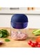 Nutricook Choppi Cordless Rechargeable Chopper, Pulse &amp; Steady Modes, 500ml BPA Free Tritan Cup, 4000mAh Battery, SS 304 Quad Blade, CH600, Blue