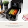 Nutricook Air Fryer Slim XL, 7.6L Extra-Large Basket, Space-Saving Slim Design, Air Fry, Bake, Reheat, With 5 Presets, Clear Window &amp; Internal Light, 1700W, AFS200, Black