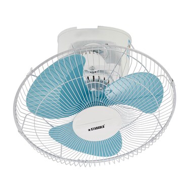 مروحة أوربت 16 بوصة 48 وات من STARGOLD، قطعتين، تذبذب كبير 360 درجة، منظم 3 سرعات مع مفتاح إدخال، 3 شفرات PP، الأفضل للمنزل والمكتب