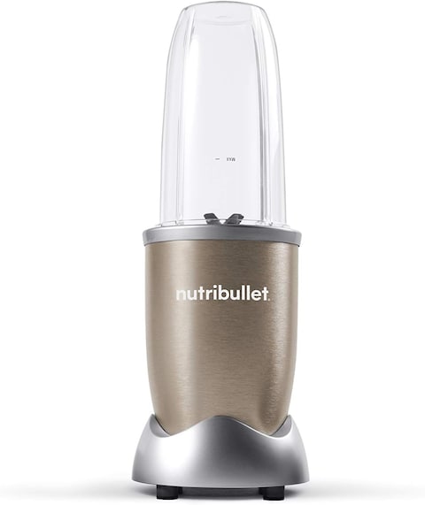 NutriBullet 900 Watts, 9 Piece Set, Multi-Function High Speed Blender, Mixer System With Nutrient Extractor, Smoothie Maker, NB-201, Copper Gold