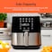Nutricook Air Fryer 2, 1500 Watts, 10 Preset Programs, Digital Control Panel Display With Built-In Preheat Function, 3.6 Liters, Brushed Stainless Steel/Black